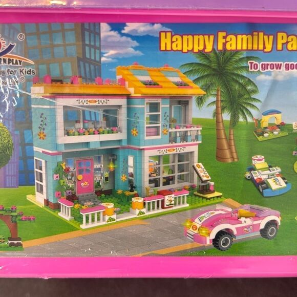 Exercise N Play Happy Family Party & Tree House Building Blocks Storage Box NEW - Picture 2 of 10